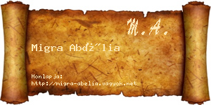 Migra Abélia névjegykártya